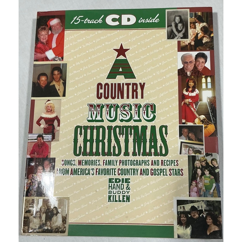 Country Music Christmas Edie Hand Buddy Killen Hardcover Book CD